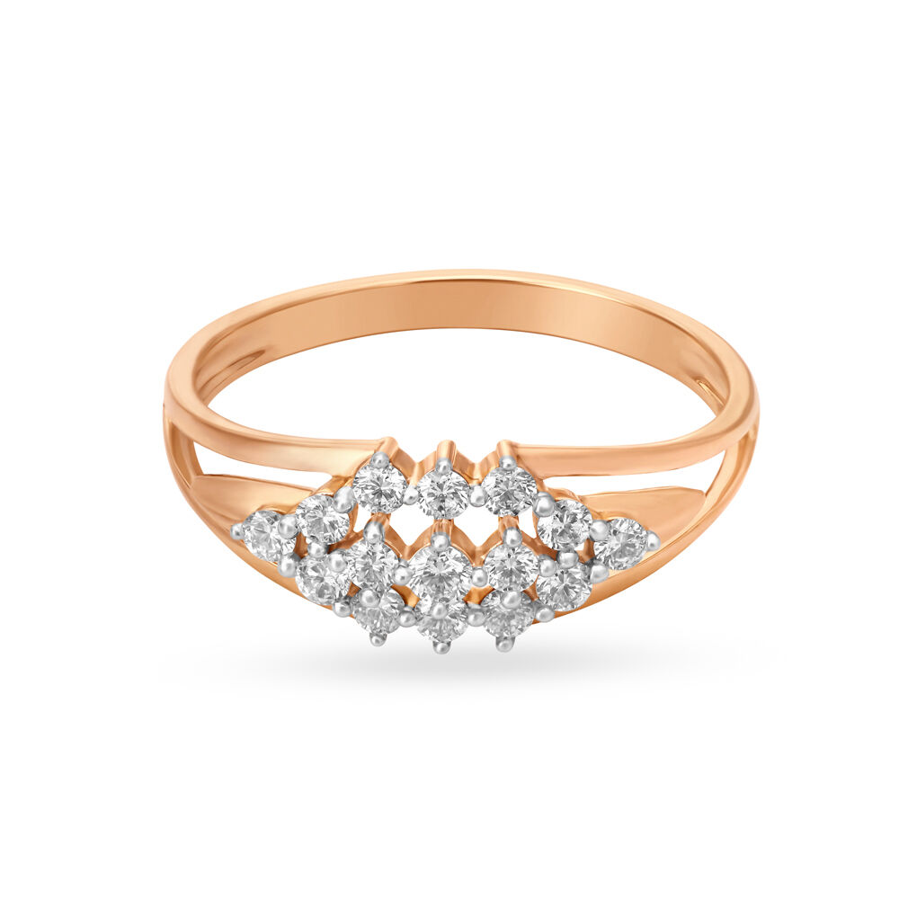 Buy Luxurious 18 Karat Rose Gold And Diamond Finger Ring at Best Price ...