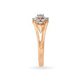 Luxurious 18 Karat Rose Gold And Diamond Finger Ring 3