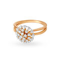 Ornate 18 Karat Dual Gold And Diamond Finger Ring 2