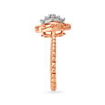 Floral White & Rose Gold Diamond Ring,,hi-res 3