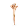 Elegant Leaf Inspired Rose Gold and Diamond Burfi Ring,,hi-res 3
