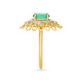 Chic Floral Diamond Encrusted Gold Finger Ring 3