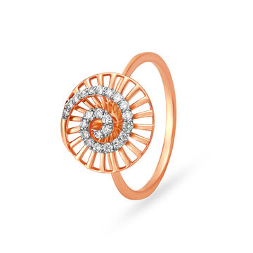 Spectacular Spiral Design Diamond Finger Ring