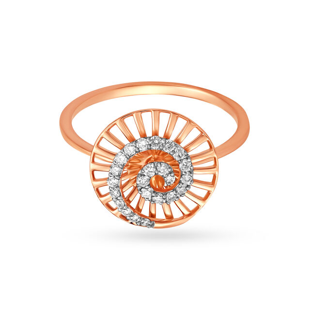 Spectacular Spiral Design Diamond Finger Ring 3