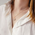 Dual Gold & Diamond Concentric Pendant,,hi-res 