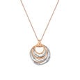 Dual Gold & Diamond Concentric Pendant,,hi-res 2