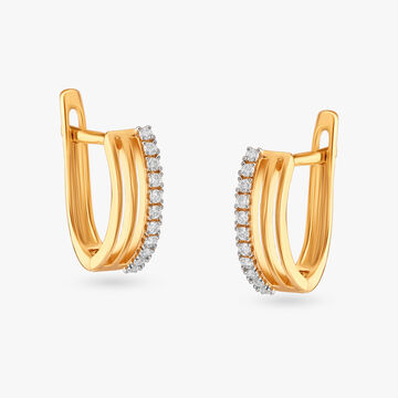 Glowing Allure Diamond Hoop Earrings