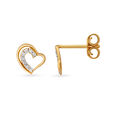 Charming Diamond Heart Stud Earrings,,hi-res 2