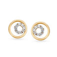 Gorgeous 18 Karat Yellow Gold And Diamond Circular Studs,,hi-res 