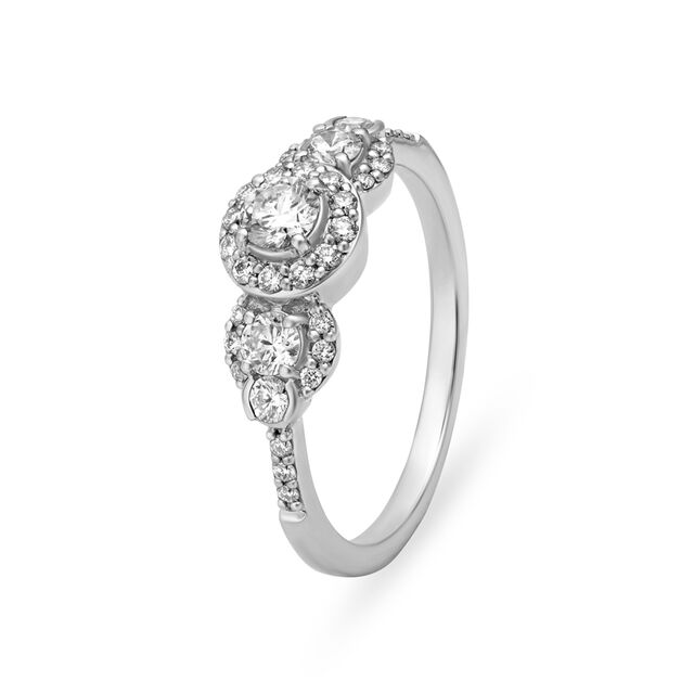 Opulent Geometric White Gold and Diamond Ring,,hi-res 