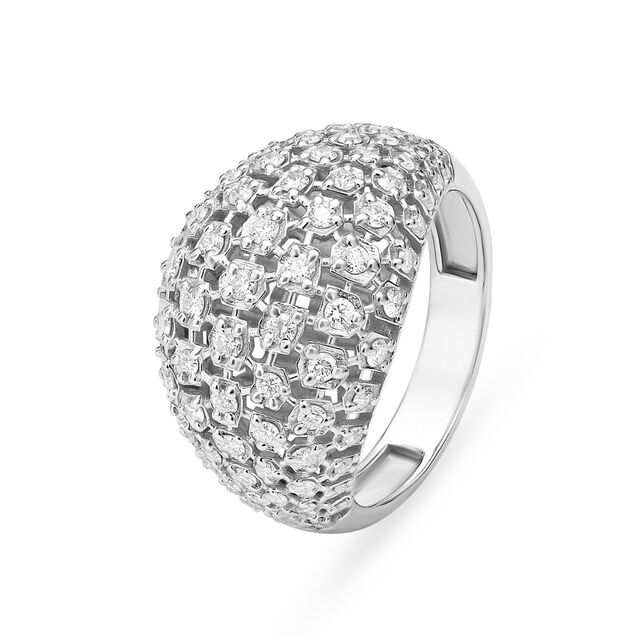 Bewitching 18 Karat White Gold And Diamond Statement Ring,,hi-res 