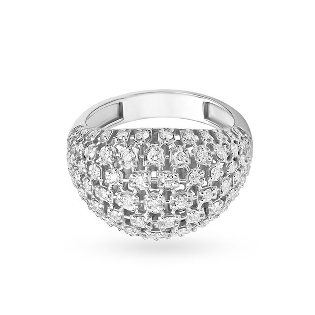 Bewitching 18 Karat White Gold And Diamond Statement Ring,,hi-res 2