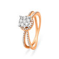 Picturesque 18 Karat Dual Gold And Diamond Finger Ring,,hi-res 