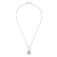 Classic Teardrop Diamond Pendant with Chain set in White Gold,,hi-res 2