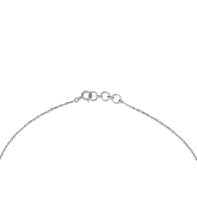Classic Teardrop Diamond Pendant with Chain set in White Gold,,hi-res 3