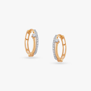 Urban Gleam Diamond Hoop Earrings