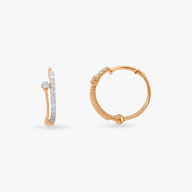 Urban Gleam Diamond Hoop Earrings