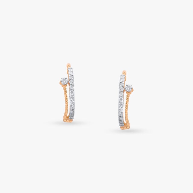 Urban Gleam Diamond Hoop Earrings
