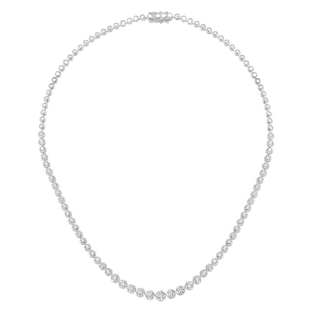 Slender White Gold and Diamond Necklace,,hi-res 