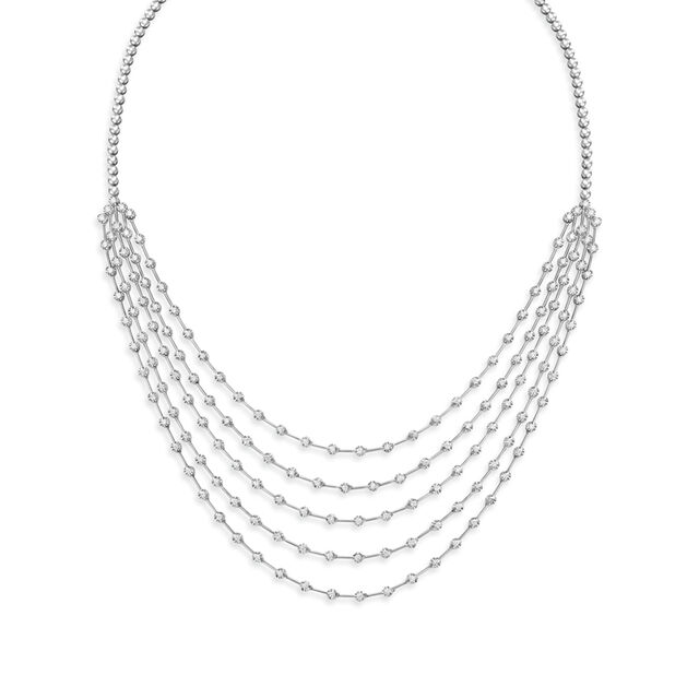 Entrancing Multi Layered Diamond Necklace,,hi-res 2