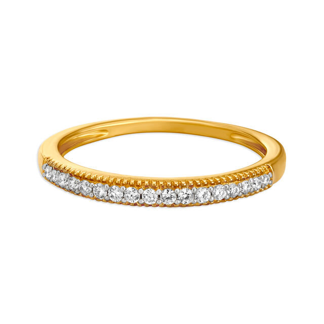 Sleek Band Style Diamond Finger Ring 2