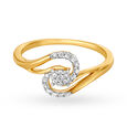 Spiral Design Diamond Finger Ring 2