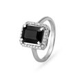 Imposing Onyx Studded Diamond Finger Ring,,hi-res 