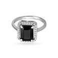Imposing Onyx Studded Diamond Finger Ring,,hi-res 2