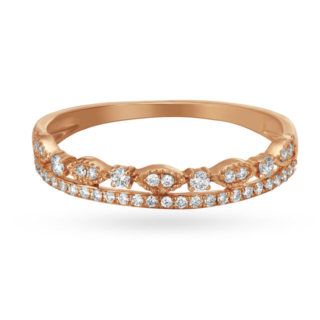 Sleek And Glamorous Diamond Finger Ring 2