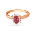 Tourmaline Studded Diamond Finger Ring 2