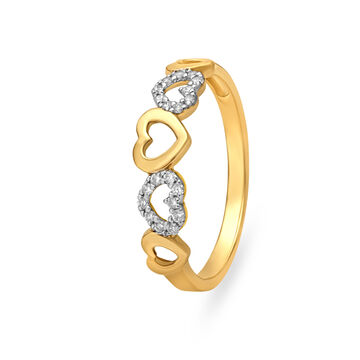 Romantic Heart Shaped Diamond Ring