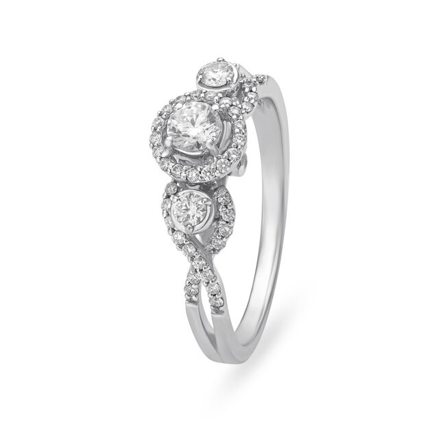 Royal White Gold and Diamond Ring,,hi-res 