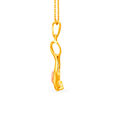 Charming 18 Karat Yellow Gold Curvy Pendant,,hi-res 2
