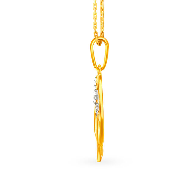 Enchanting 18 Karat Yellow Gold Dual Hearts Pendant 2
