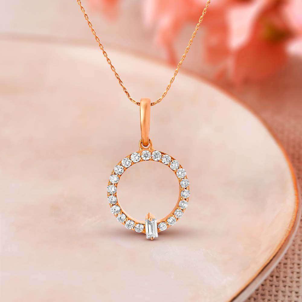 Buy Delicate Circlet Diamond Pendant at Best Price Tanishq UAE