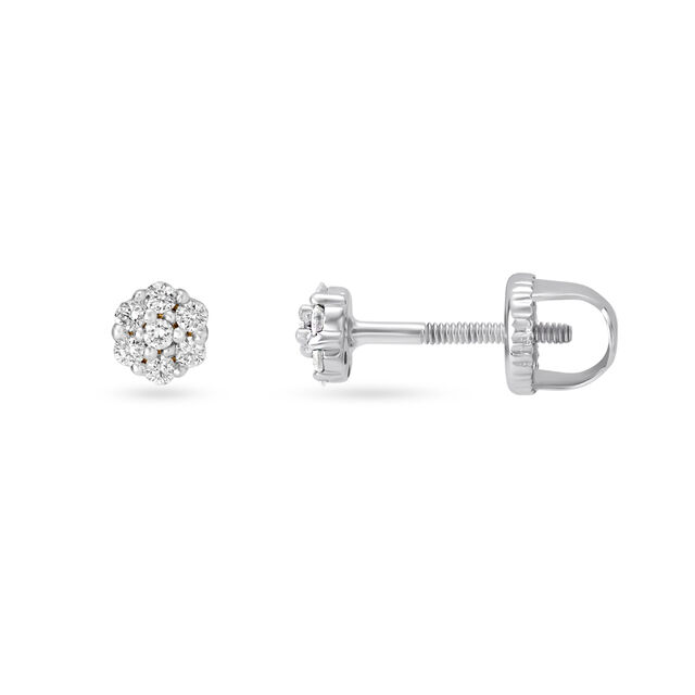 Cluster Diamond Stud Earrings 2