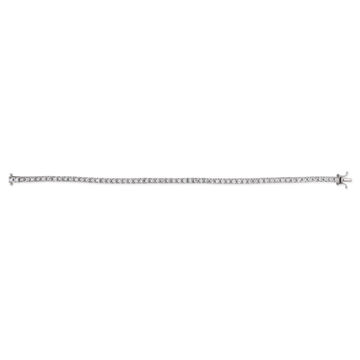 Sleek White Gold and Diamond Bracelet