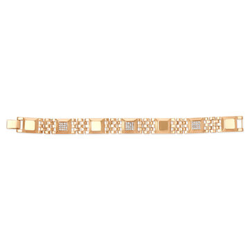 Stylish Rose Gold and Diamond Bracelet for Men