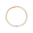 Dainty White and Rose Gold Bracelet 