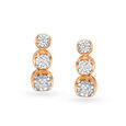 Three Stones Diamond Drop Earrings 