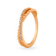 Bewitching 18 Karat Rose Gold And Diamond Finger Ring 