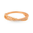Bewitching 18 Karat Rose Gold And Diamond Finger Ring 2