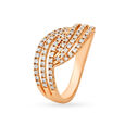 Gorgeous Ribbon Inspired Rose Gold and Diamond Ring,,hi-res 