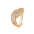 Swirl Diamond Finger Ring 