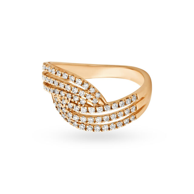 Swirl Diamond Finger Ring 2