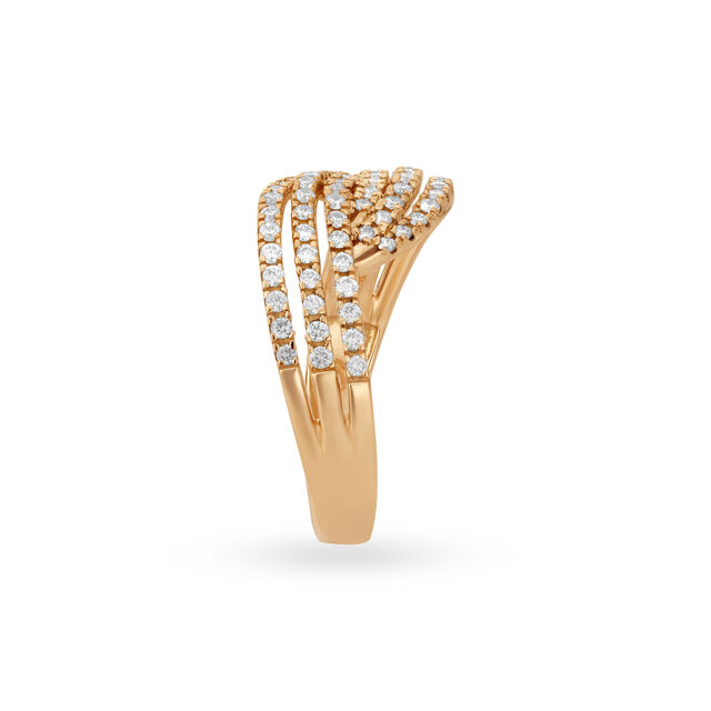 Swirl Diamond Finger Ring 3