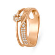 Eccentric Layered Diamond Stackable Finger Ring 
