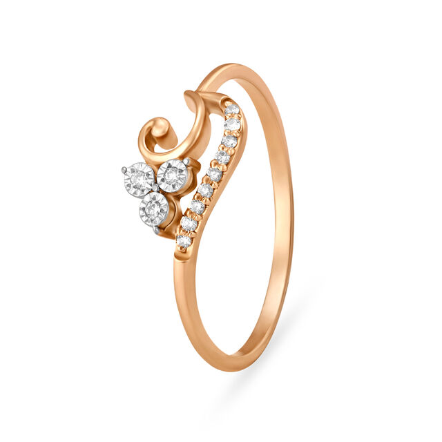 Stunning Rose Gold and Diamond Finger Ring