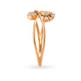 Infinity And Floral Motif Diamond Finger Ring 3