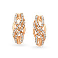 Enticing Eternity Rose Gold and Diamond Hoop Earrings,,hi-res 